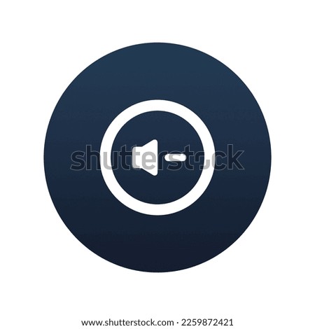 Volume decrease icon, Flat vector illustration for web and mobile interface, EPS 10