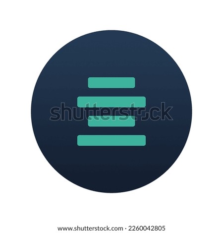 Center text align icon, Flat vector illustration for web and mobile interface, EPS 10