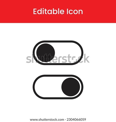 Toggle switch  icon, Toggle switch outline icon, Toggle switch vector icon