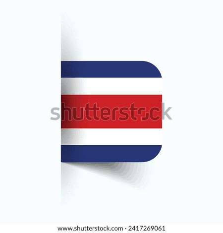 Costa Rica Flag national flag, Costa Rica National Day, EPS10. Costa Rica flag vector icon