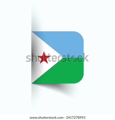 Djibouti national flag, Djibouti National Day, EPS10. Djibouti flag vector icon