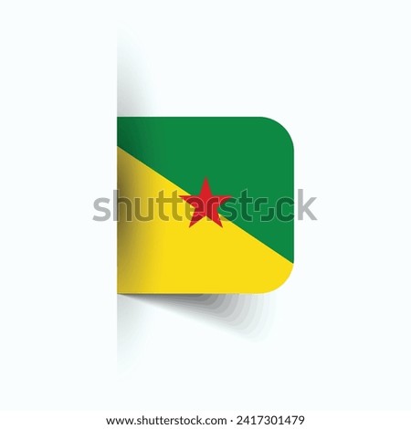French Guiana national flag, French Guiana National Day, EPS10. French Guiana flag vector icon