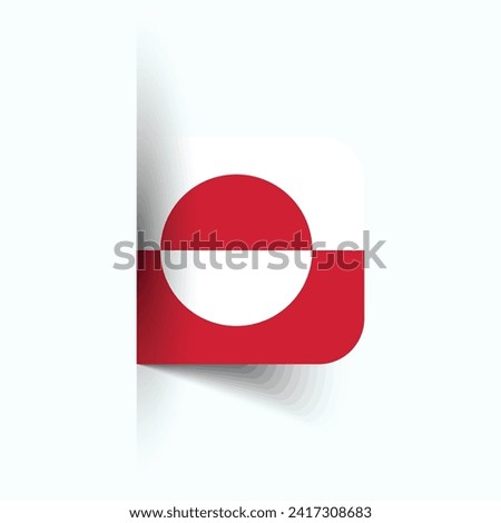 Greenland national flag, Greenland National Day, EPS10. Greenland flag vector icon