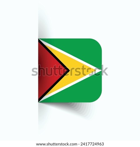 Guyana national flag, Guyana National Day, EPS10. Guyana flag vector icon