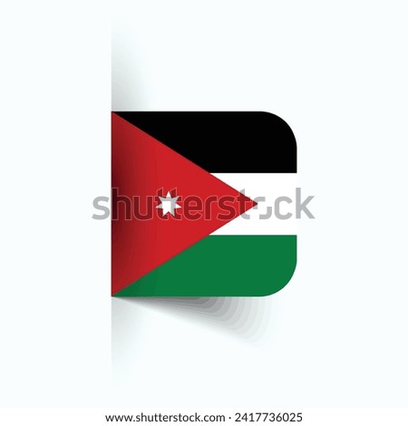 Jordan national flag, Jordan National Day, EPS10. Jordan flag vector icon