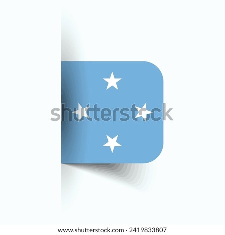 Micronesia national flag, Micronesia National Day, EPS10. Micronesia flag vector icon