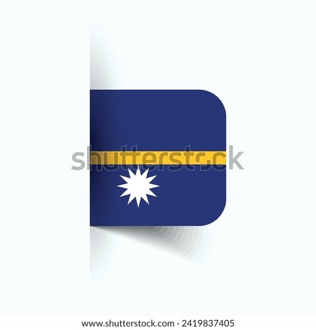 Nauru national flag, Nauru National Day, EPS10. Nauru flag vector icon