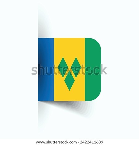 Saint Vincent and the Grenadines national flag, Saint Vincent and the Grenadines National Day, EPS10. Saint Vincent and the Grenadines flag vector icon