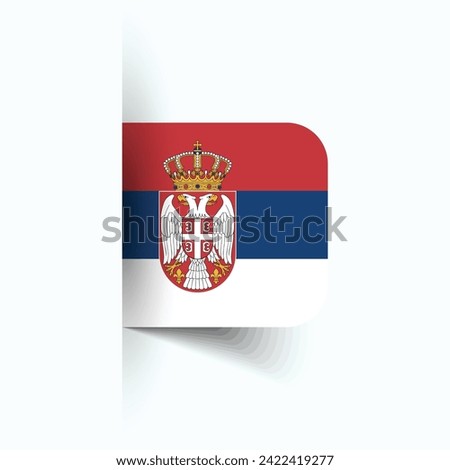 Serbia national flag, Serbia National Day, EPS10. Serbia flag vector icon