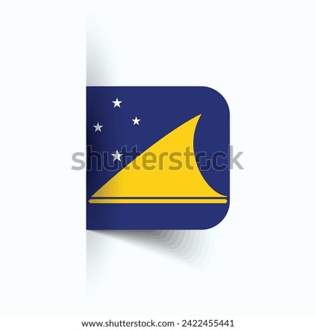 Tokelau national flag, Tokelau National Day, EPS10. Tokelau flag vector icon
