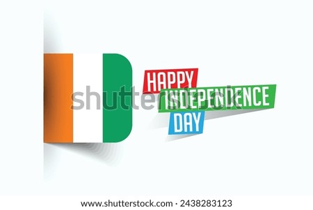 Happy Independence Day of Cote divoire Vector illustration, national day poster, greeting template design, EPS Source File