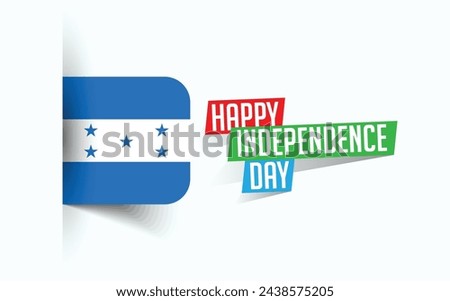 Happy Independence Day of Honduras Vector illustration, national day poster, greeting template design, EPS Source File