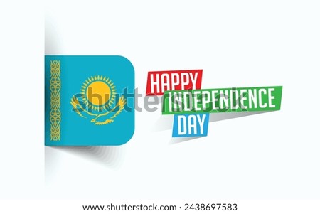 Happy Independence Day of Kazakhstan Vector illustration, national day poster, greeting template design, EPS Source File