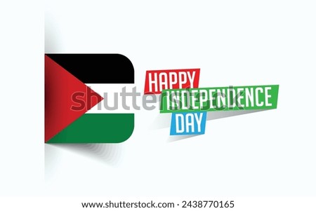 Happy Independence Day of Palestine Vector illustration, national day poster, greeting template design, EPS Source File
