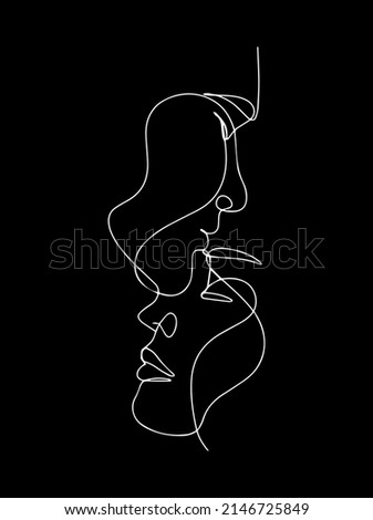 Image, Stock Photo Two women kissing