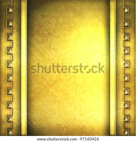 golden metal plate background