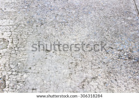 The cement road