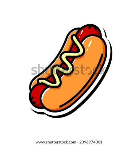 Vector design of hot dog food