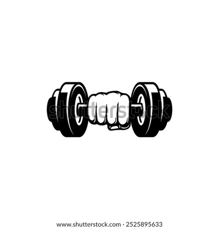 vector of hands holding a barbell, fitness vector