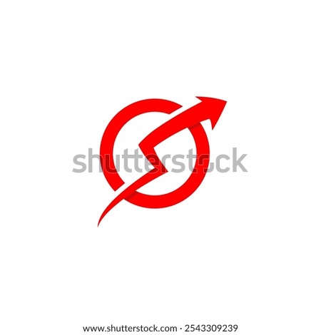 Logo energy arrow up vector 