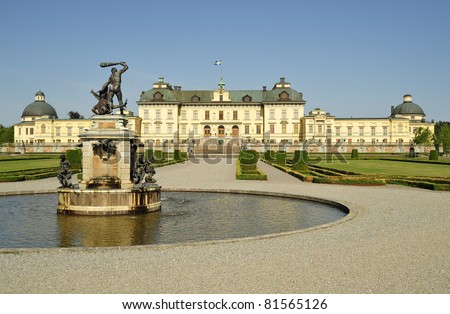 The castle of Drottningholm in Stockholm, Sweden - summer residence of the swedish royal family.