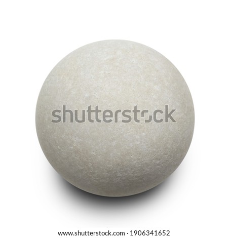 Pebble. Smooth gray sea stone isolated on white background with shadows, clipping path  for isolation without shadows on white Stock foto © 