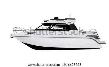 Similar – Image, Stock Photo A fishing cutter, the danger buoy, sailing yachts on the Wadden Sea can be seen