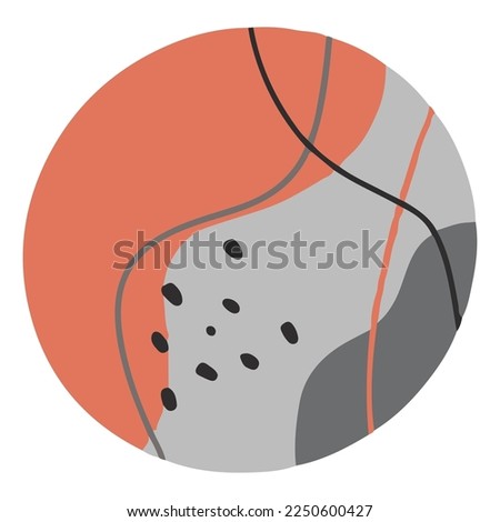 Abstract vector trendy circle composition.