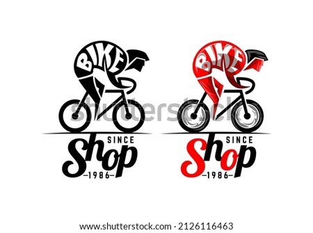 Logo Bicycle Shop Vector Illustration Template with Simple Elegant Design Good for Any Industry