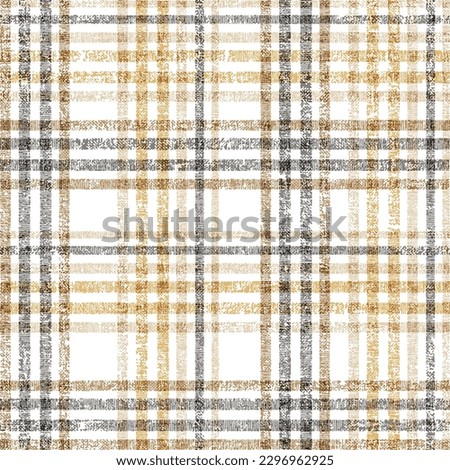 Vertical scratched autumn check. Abstract seamless pattern. For decoration or printing on fabric. Pattern fills. Simple graphic check texture. Colorful checks.