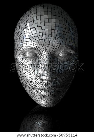 Cracked Mask Of A Woman Face Stock Photo 50953114 : Shutterstock