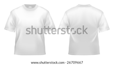Men'S White T-Shirt Design Template (Clipping Path). Stock Photo ...