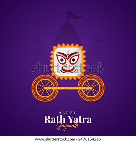 
illustration of Rath Yatra Lord Jagannath festival Social Media Post