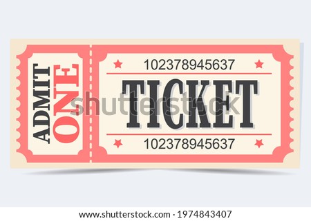 Retro tickets. Vintage. Old style. Classic vintage retro ticket for movies parties, cinema, theatre, circus and other events.

