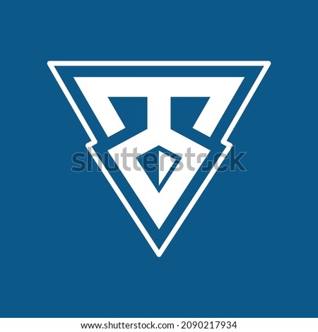 triangular abstract vt logo design