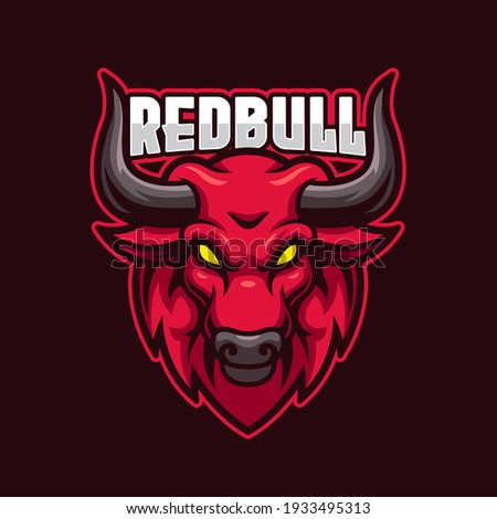 Redbull E-sports Mascot Logo Template