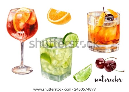 Similar – Image, Stock Photo Old fashioned cocktail on table in pub