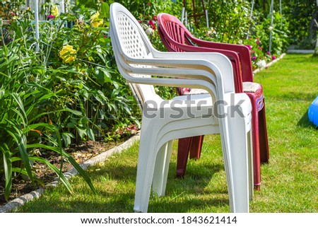 Similar – Image, Stock Photo Single stacking chair