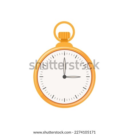 Pocket watch vector isolated illustration