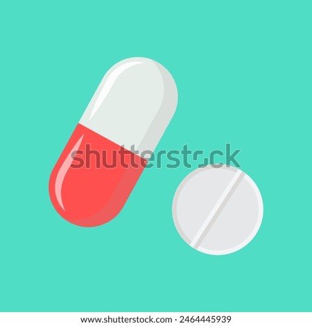 Pill and tablet icon. Pills illustration. Medical and hospital icon