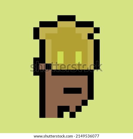 Cryptopunk pixel art NFT blockchain, non fungible token man , boy character