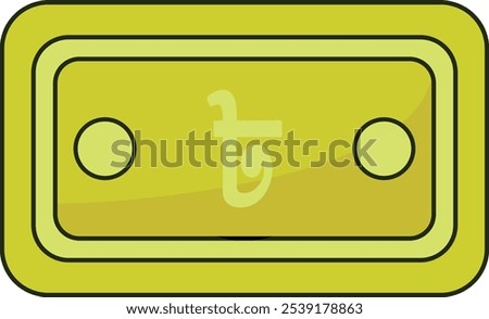 Bangladeshi Taka Note Icon Currency Finance Illustration