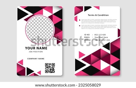 Modern ID card design template. Corporate identity card design. Professional employee id card. Vector