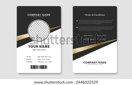 Professional ID card layout template. Office ID card. Business identity card design. Vector