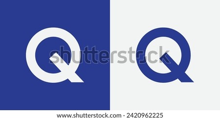 Abstract monogram letter Q logo icon design