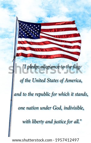 The Pledge of Allegiance United States of America Foto stock © 