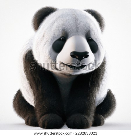 A figure of panda with white background