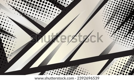 Black and white Vehicle sticker stripes. Racing car signature strips.