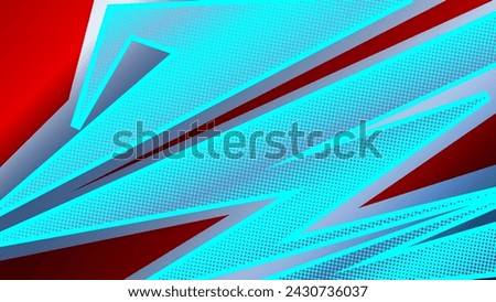 Race car sticker stripes with cyan halftone effect style. Colorful cyan blue wallpaper