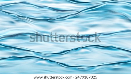 Vector image of clear and rippling sea water surface